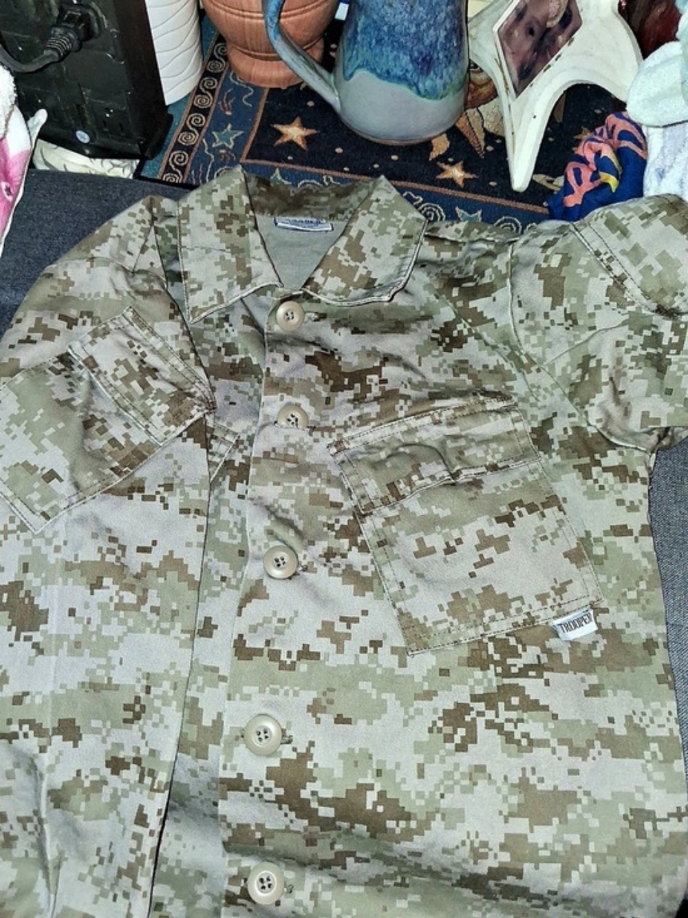 Trooper Kids Digital Camo BDU Shirt Jacket Size 10